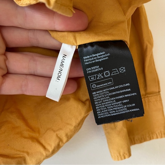 🌼 5/$25 H&M L.O.G.G. Mustard Yellow Boys Button Down Shirt Long Sleeve Size 5-6Y - Picture 5 of 11